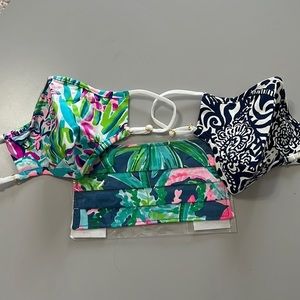 NWT Lilly Pulitzer Face Masks Set of 3